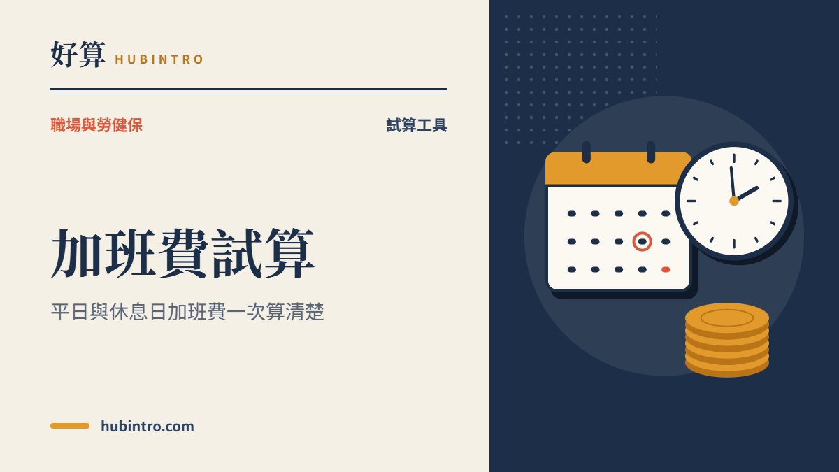 加班費試算:平日與休息日加班費一次算清楚